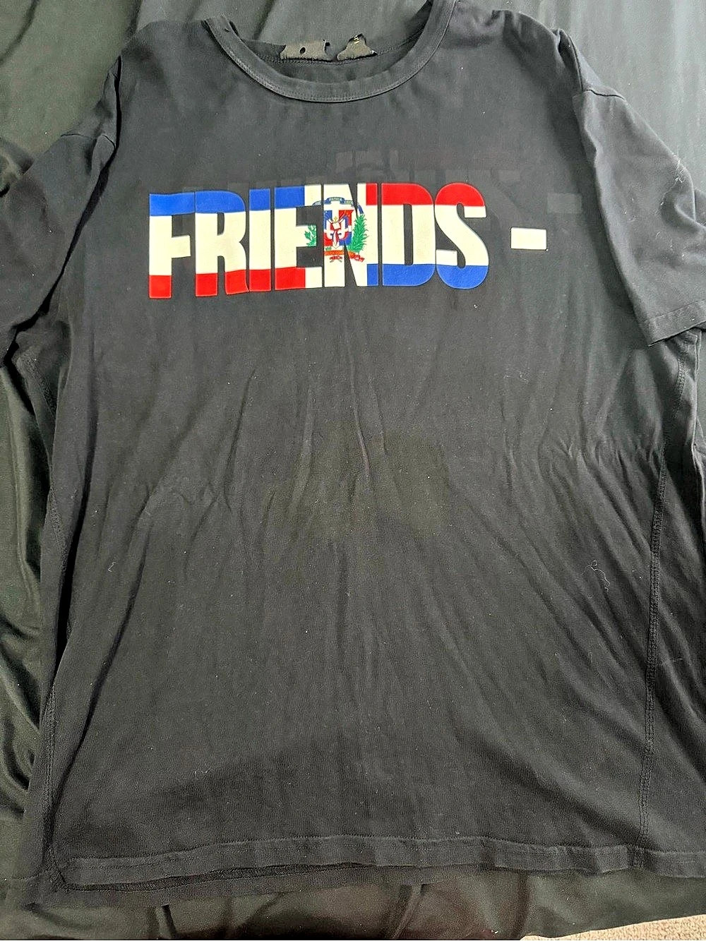 Vlone Friends Dominican Republic Flag T-Shirt Black